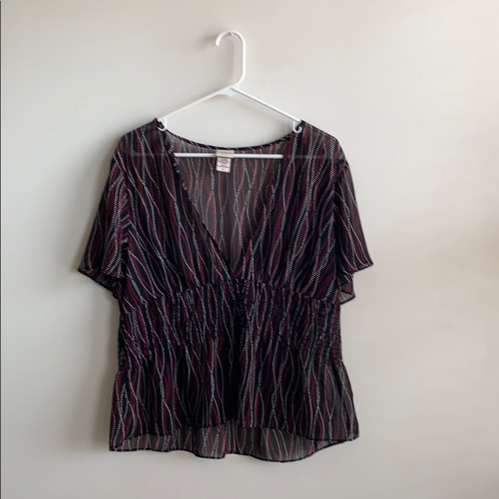Sheer Printed Shirt